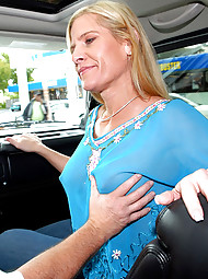 Check out the milf hunter pick  up a hot piece of ass when her car breaks down at the gas station in these hot reality pics