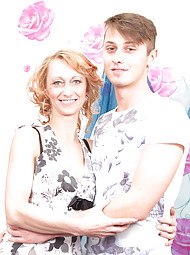 Horny housewife doing her way younger lover