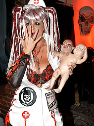 Kelly gives Dr. Cockenstein a blow job and throws him on the table and fucks him.