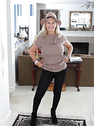 Naughty American housewife playing with herself