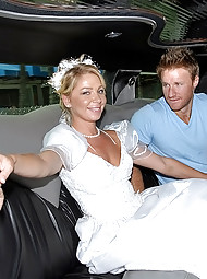 Hot bride fucked in limo by grooms maid real hot amateur sex party