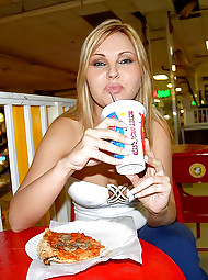 Horny veronica gets her hot euro pussy pounded hard in the bathroom after she got horny and picked a guy up at the swap shop